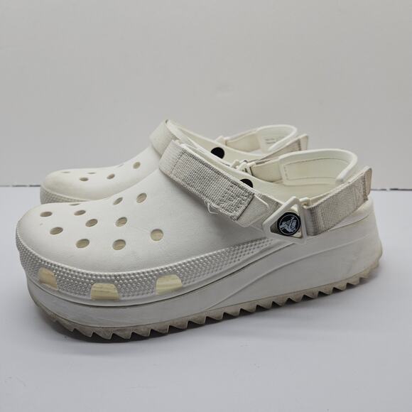 Crocs Hiker Xscape White Classic Sandals Size Men 8 Womens 10 Adjustable Strap - Picture 1 of 8